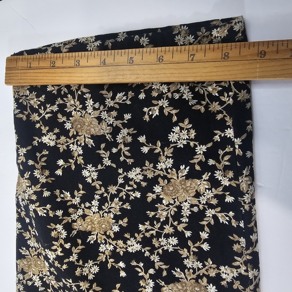 Floral Black and Tan Men's Pants - Picture 7 of 10
